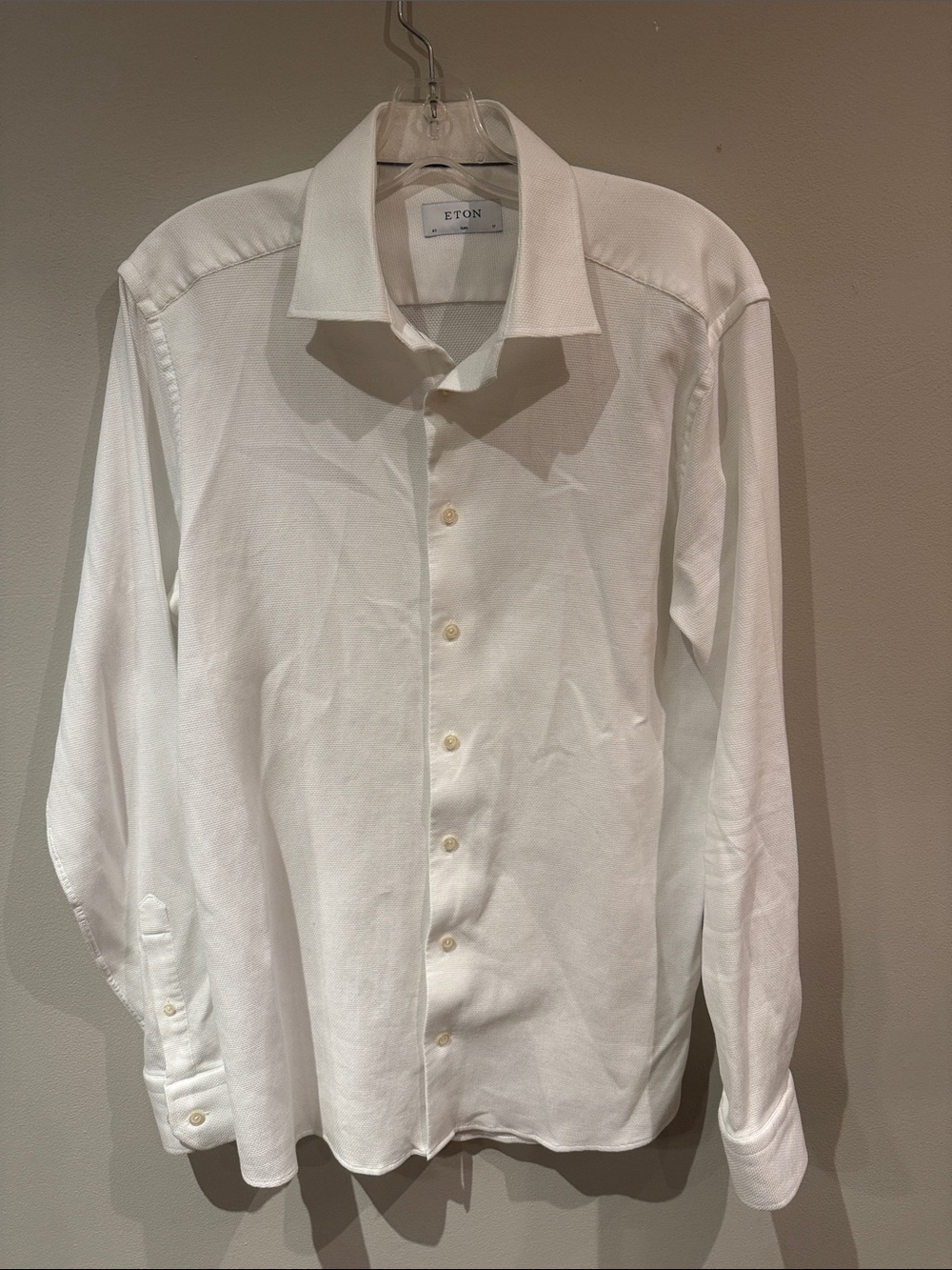 Eton White Long Sleeve Dress Shirt